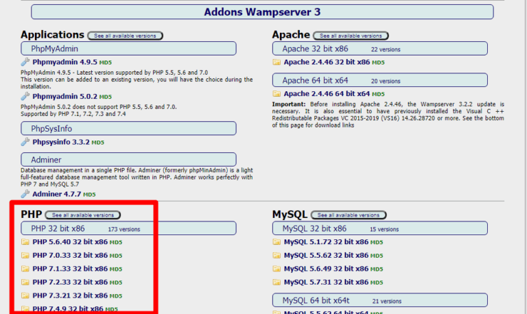 How To Update PHP Version In Wampserver? – RENRUHAK